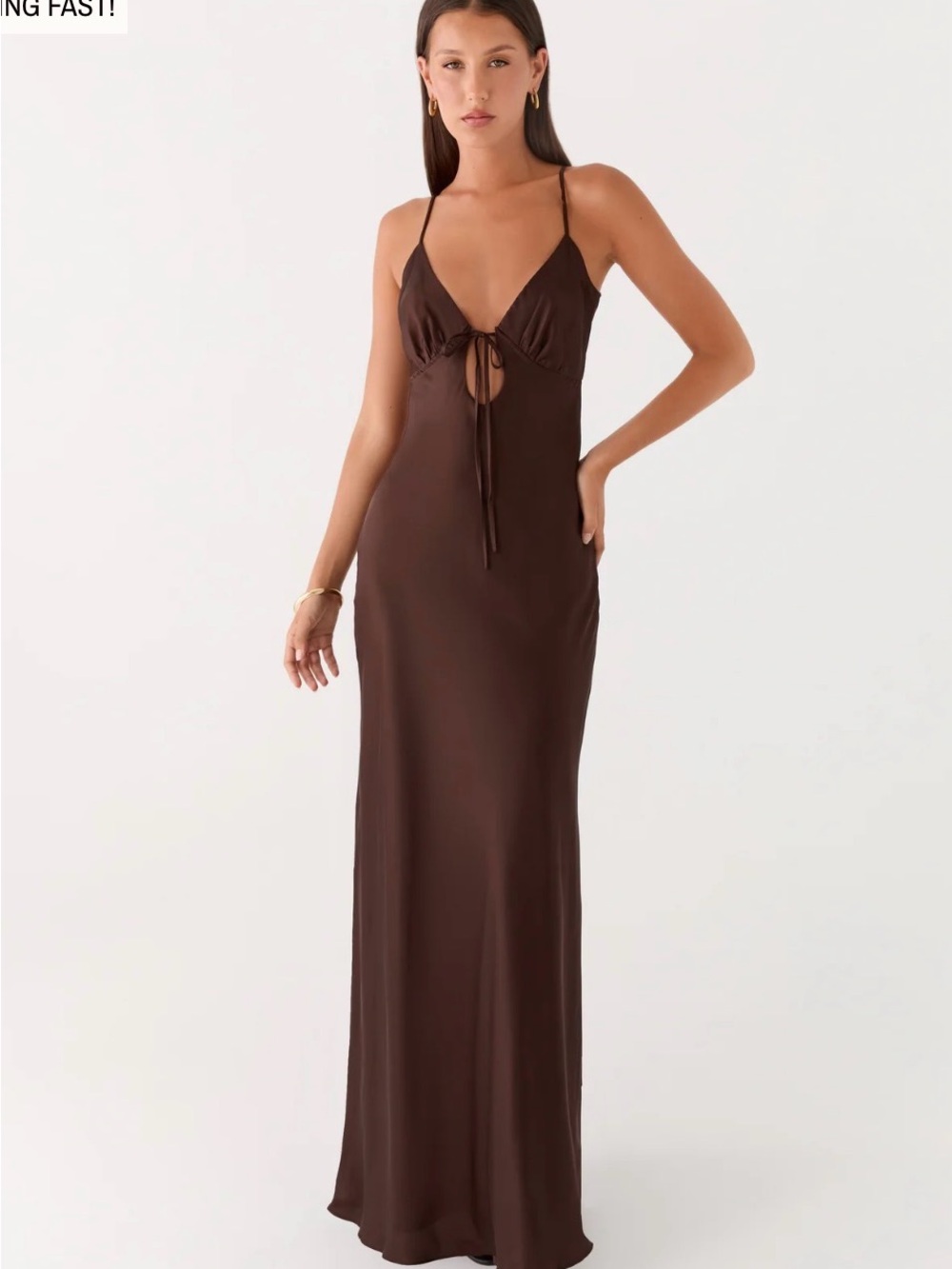 Peppermayo Flora Satin Maxi Dress